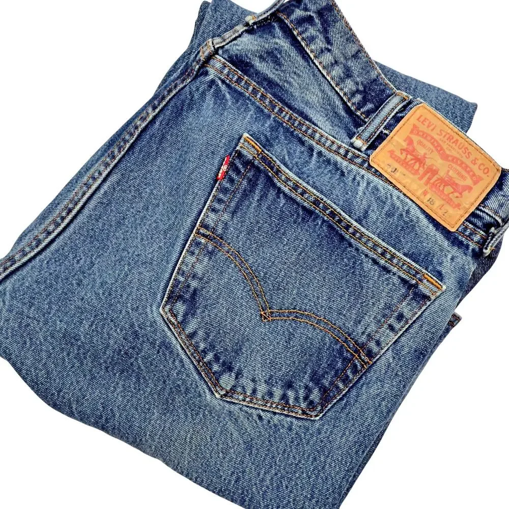 Levi's 505 Men's 38x29 Straight Regular Fit Medium Wash Denim Jeans